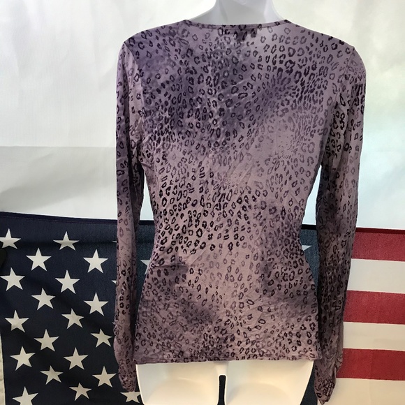 Karen Kane Medium Purple Wrap Around Top - Picture 2 of 4